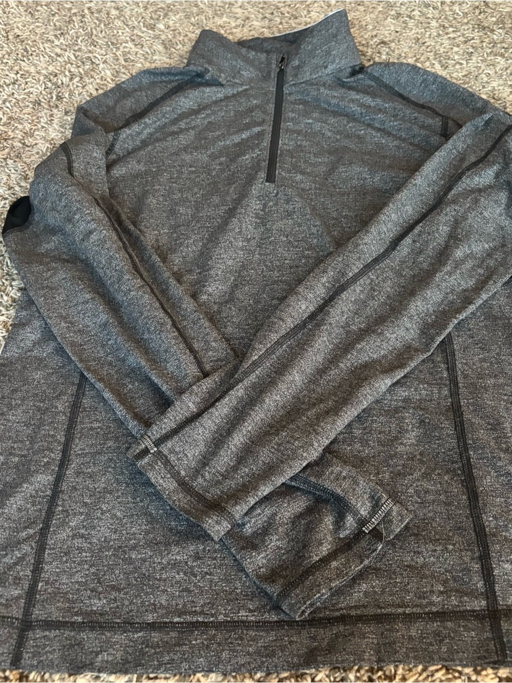 Men's Gray Quarter-Zip Performance Sweater Lululemon sz L